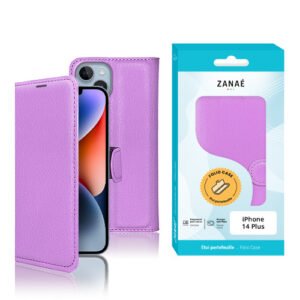 Etui Portefeuille Zanae pour iPhone 14 Plus, Violet