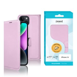 Etui Portefeuille Zanae pour iPhone 14, Rose