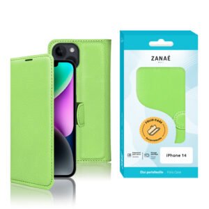 Etui Portefeuille Zanae pour iPhone 14, Vert