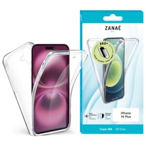 Coque 360 pour iPhone 16 Plus, Transparent