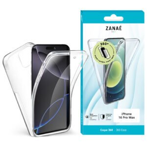 Coque 360 pour iPhone 16 Pro Max, Transparent