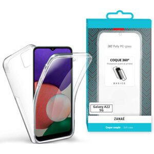 Coque 360 pour Samsung Galaxy A22 5G, Transparent