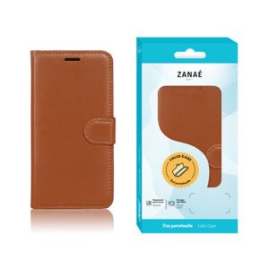 Etui Portefeuille Zanae pour Samsung Galaxy S10, Marron