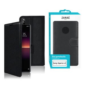 Etui Portefeuille Zanae pour Sony Xperia L4, Noir