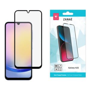 Verre trempe Full Cover pour Galaxy A25, Noir