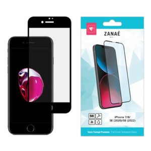 Verre trempe Full Cover pour iPhone 7/ 8 / SE (2020) / SE (2022), Noir