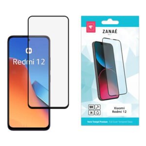 Verre trempe Full Cover pour Redmi 12, Noir