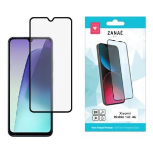 Verre trempe Full Cover pour Redmi 14C 4G, Noir