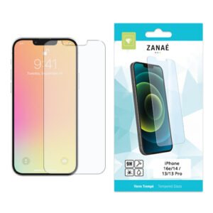 Verre trempe pour iPhone 16e / 14 / 13 / 13 Pro, Transparent