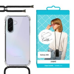 Coque Cordella avec cordon pour Galaxy A36, Transparent