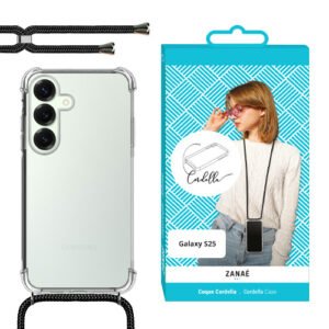 Coque Cordella avec cordon pour Galaxy S25, Transparent