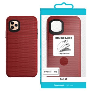 Coque Double Layer pour Apple iPhone 11 Pro, Rouge