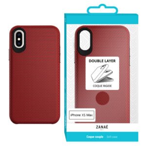 Coque Double Layer pour Apple iPhone XS Max, Rouge
