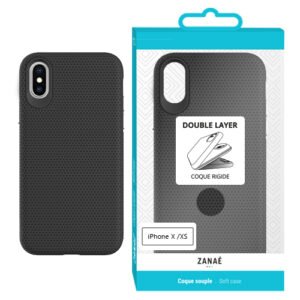 Coque Double Layer pour iPhone X / XS, Noir