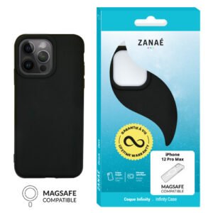 Coque Infinity MagSafe pour iPhone 12 Pro Max, Noir