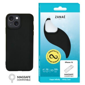 Coque Infinity MagSafe pour iPhone 15, Noir