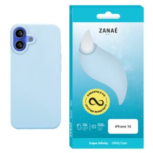 Coque Infinity pour iPhone 16, Bleu clair