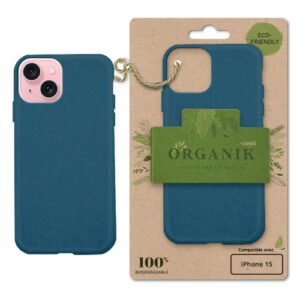 Coque Organik pour iPhone 15, Denim