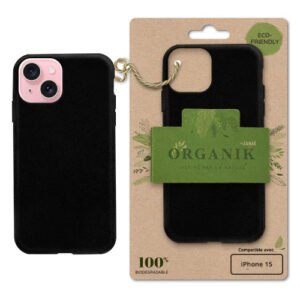 Coque Organik pour iPhone 15, Noir