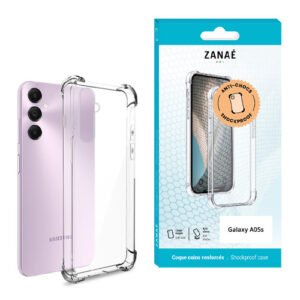 Coque Silicone transparent avec coins renforces pour Galaxy A05s, Transparent