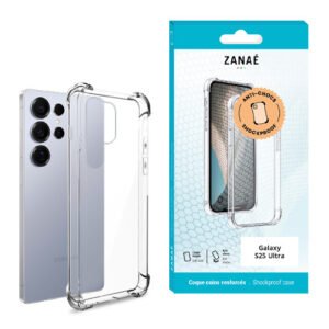 Coque Silicone transparent avec coins renforces pour Galaxy S25 Ultra, Transparent