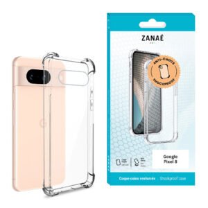 Coque Silicone transparent avec coins renforces pour Google Pixel 8, Transparent