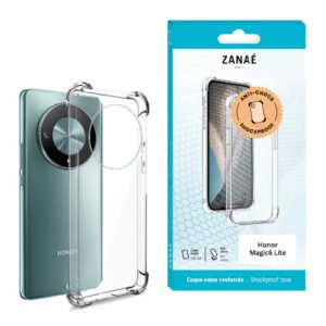 Coque Silicone transparent avec coins renforces pour Honor Magic6 Lite, Transparent