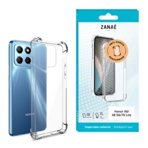 Coque Silicone transparent avec coins renforces pour Honor X6 / X8 5G / 70 Lite, Transparent
