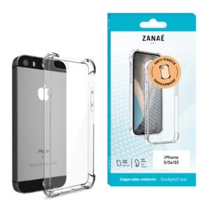 Coque Silicone transparent avec coins renforces pour iPhone 5 / 5s / SE , Transparent