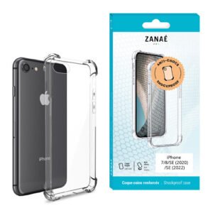 Coque Silicone transparent avec coins renforces pour iPhone 7 / 8 / SE (2020) / SE (2022), Transparent