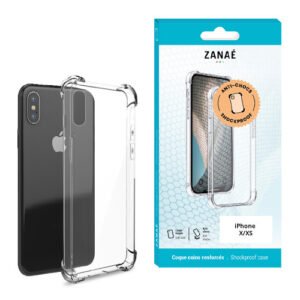 Coque Silicone transparent avec coins renforces pour iPhone X / XS, Transparent
