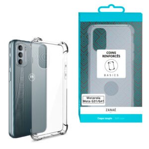 Coque Silicone transparent avec coins renforces pour Motorola  G31 / G41, Transparent