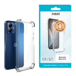 Coque Silicone transparent avec coins renforces pour Motorola G14, Transparent