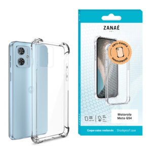 Coque Silicone transparent avec coins renforces pour Motorola G54, Transparent