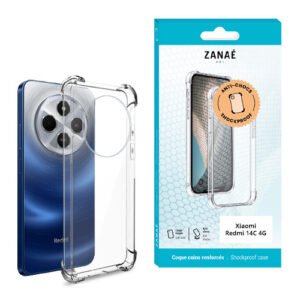 Coque Silicone transparent avec coins renforces pour Redmi 14C 4G, Transparent