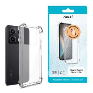 Coque Silicone transparent avec coins renforces pour Redmi Note 13 5G, Transparent