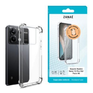 Coque Silicone transparent avec coins renforces pour Redmi Note 13 Pro 5G / Poco X6, Transparent