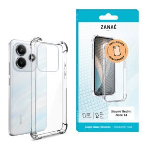 Coque Silicone transparent avec coins renforces pour Redmi Note 14 4G, Transparent