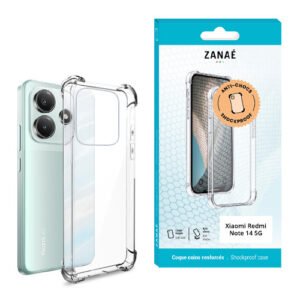 Coque Silicone transparent avec coins renforces pour Redmi Note 14 5G, Transparent