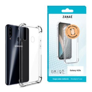 Coque Silicone transparent avec coins renforces pour Samsung Galaxy A20s, Transparent