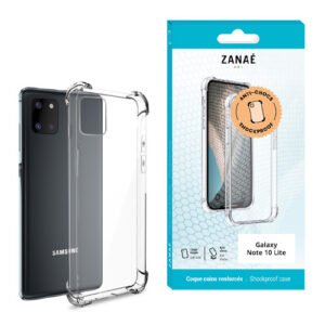 Coque Silicone transparent avec coins renforces pour Samsung Galaxy Note 10 Lite, Transparent