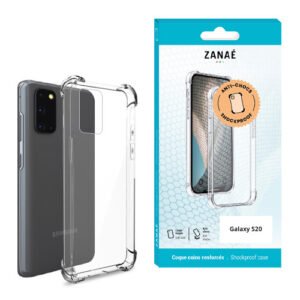 Coque Silicone transparent avec coins renforces pour Samsung Galaxy S20, Transparent