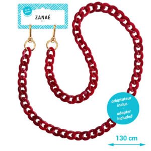 Chaine-bijou Coral red L
