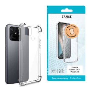 Coque Silicone transparent avec coins renforces pour Xiaomi Redmi 10C / Poco C40, Transparent