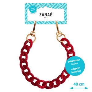Chaine-bijou Coral red S