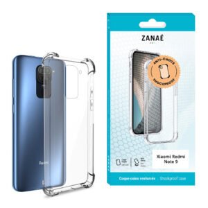 Coque Silicone transparent avec coins renforces pour Xiaomi Redmi Note 9, Transparent