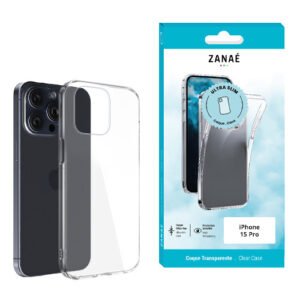 Coque Softgel pour iPhone 15 Pro, Transparent