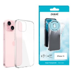 Coque Softgel pour iPhone 15, Transparent