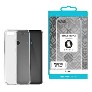 Coque Softgel pour Motorola Moto E6 Play, Transparent