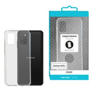 Coque Softgel pour Samsung Galaxy A03s, Transparent